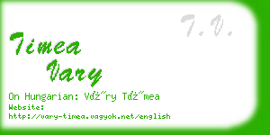 timea vary business card